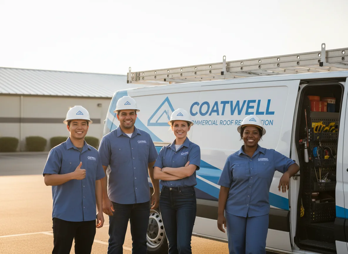 Commercial roof coating company in Yettem, CA